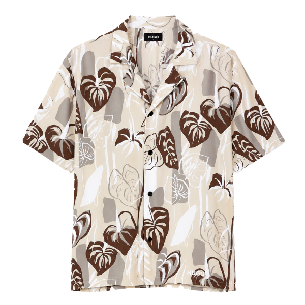 Hugo Boss T-shirts Multicolore - Chemise coupe dcontracte imprim floral - L - Ref 90 €